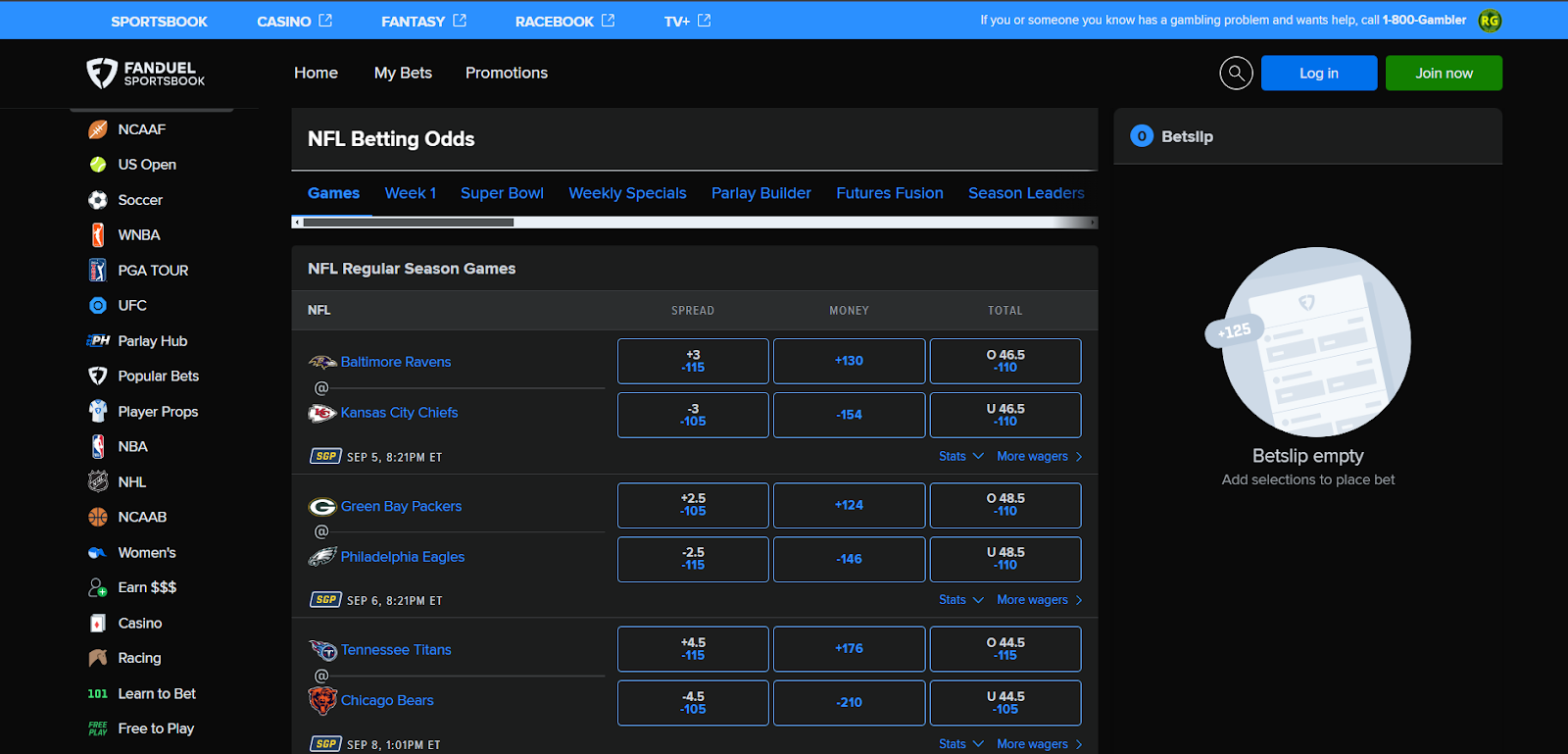 FanDuel NFL Betting Sites