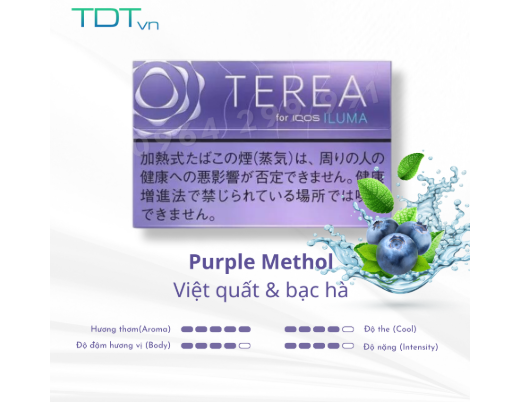 Terea Purple Menthol Nhật: Bí mật hương vị nho lạnh độc đáo