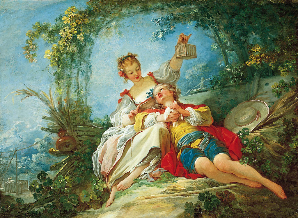 Amanti felici - by Jean-Honoré Fragonard