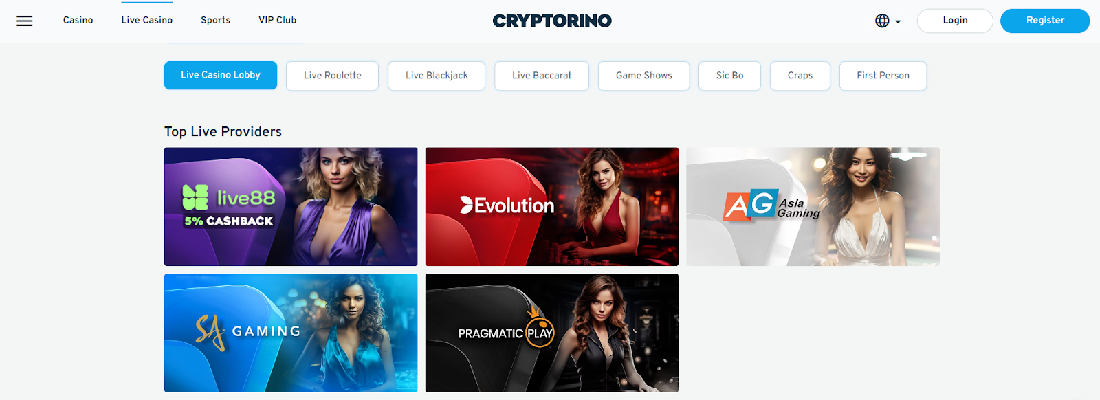 cryptorino game providers