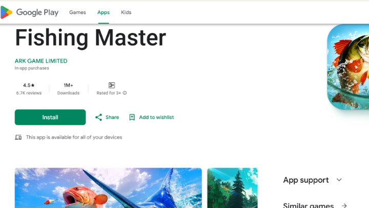 Fishing Master on Play Store- The best place to download it