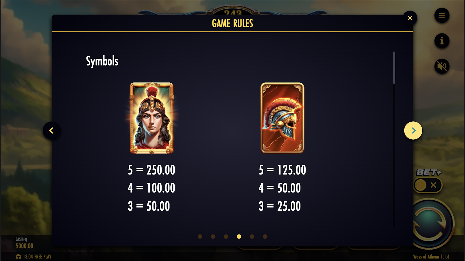 Ways of Athena Slot rules.