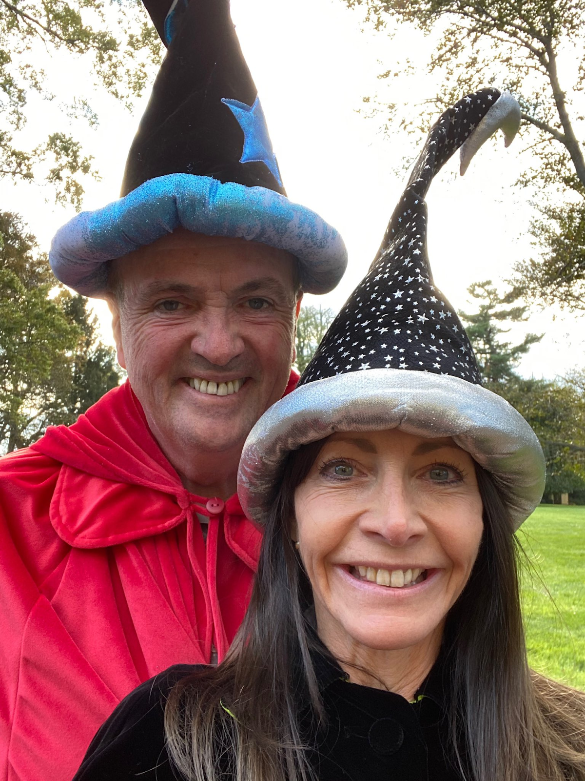 Phil and Tammy Murphy in wizard hats