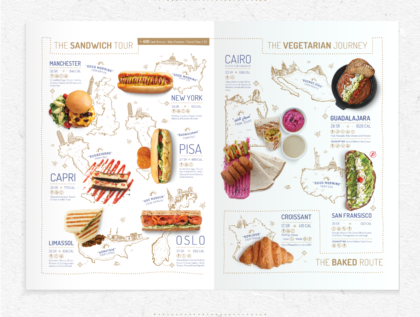 Desain menu The Sandwich Gallery