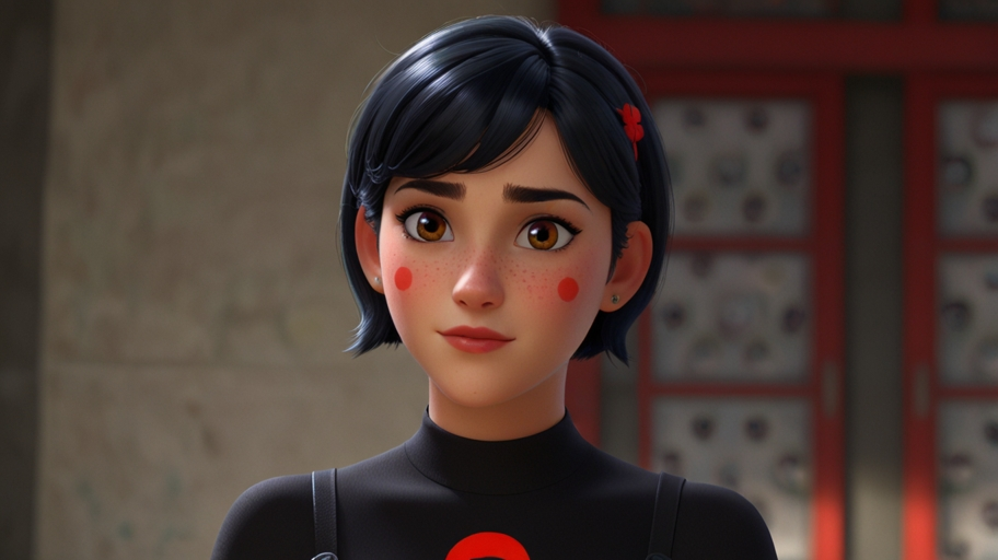 Black Black with Red Dots Miraculous Ladybug GIF