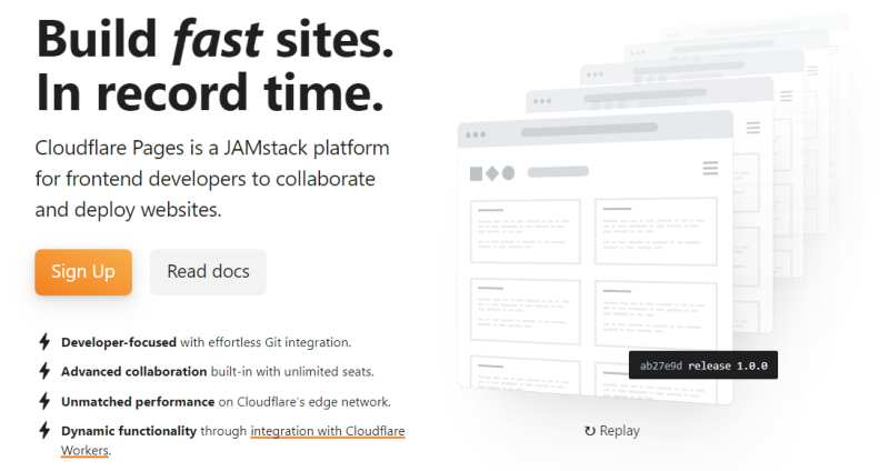 Cloudflare pages sign up