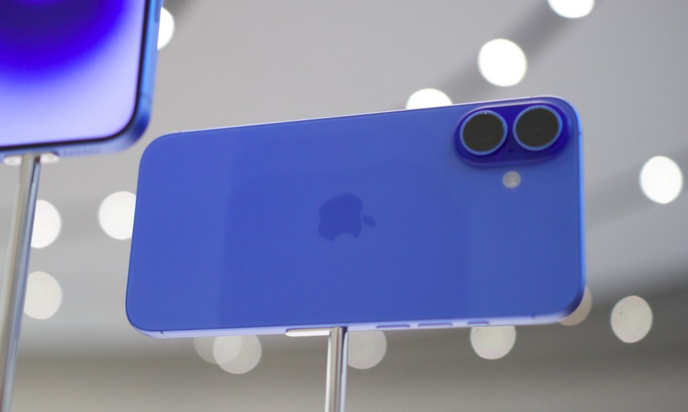 The Ultramarine iPhone 16.