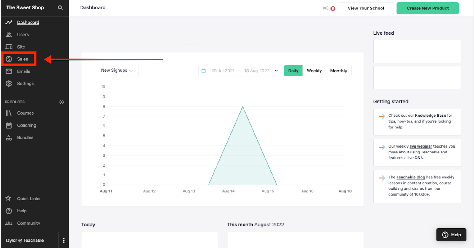 Sales Marketing Feature
