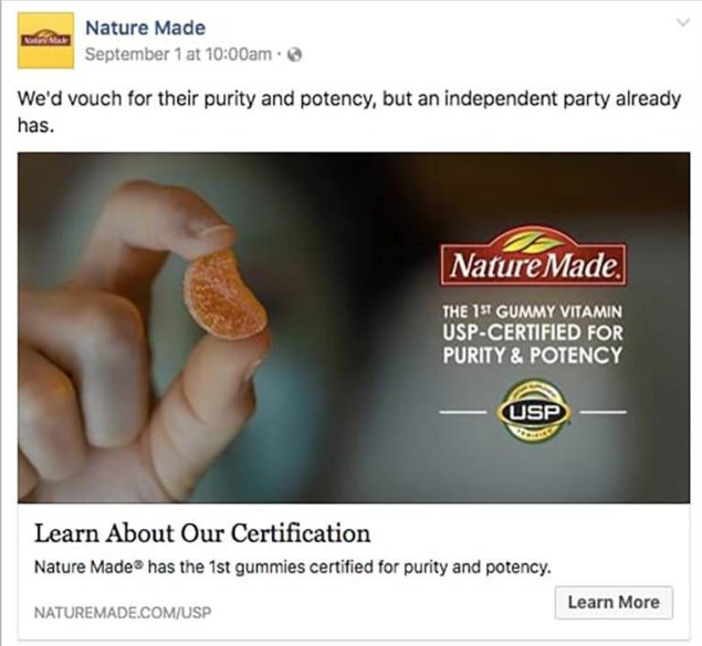 naturemade.com Facebook ad