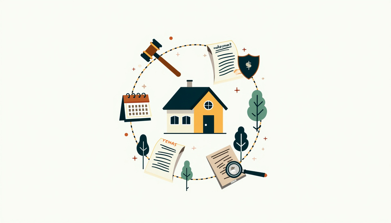 Multiple property tax relief tools surrounding a Texas home, including protest, exemption, and deferral options