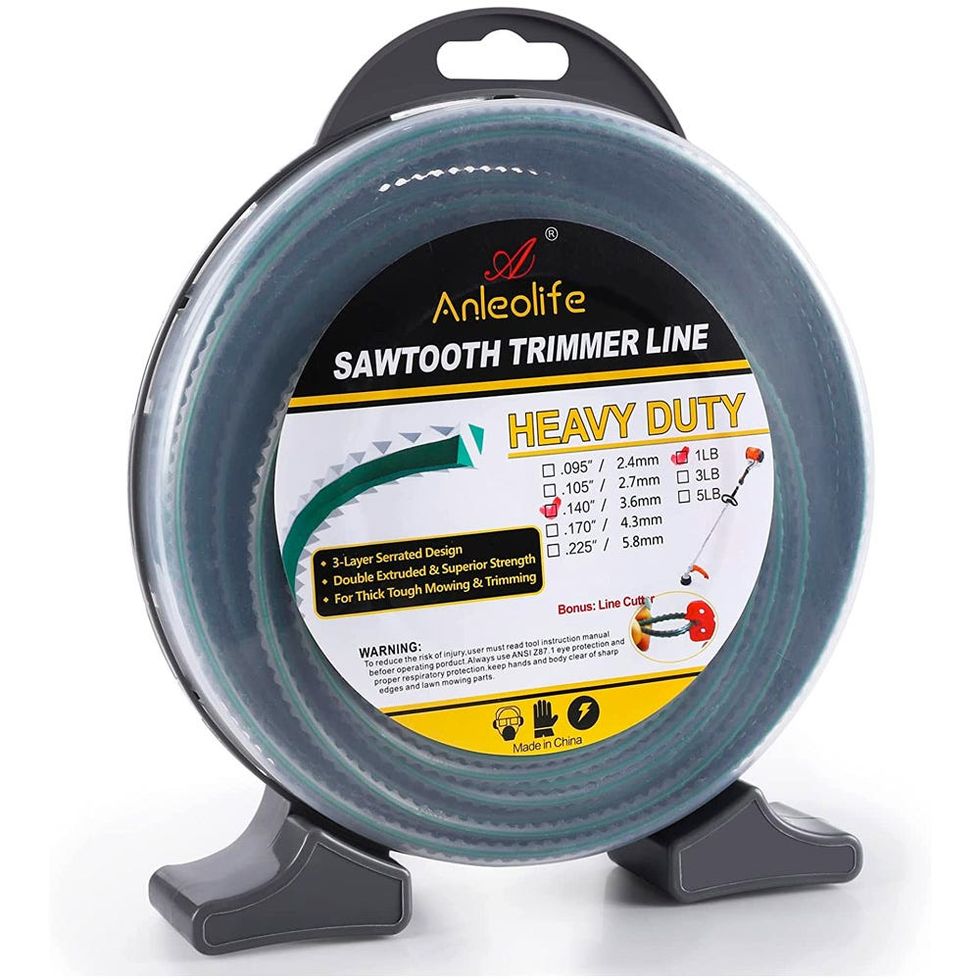 ลวดแบบฟันปลาที่ดีที่สุด A Anleolife Sawtooth Dual-Core Serrated Trimmer Line