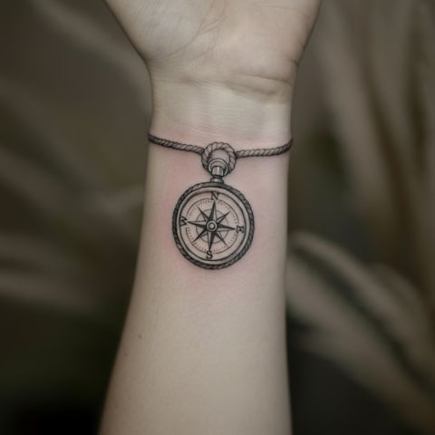 Rope and Compass Tattoo