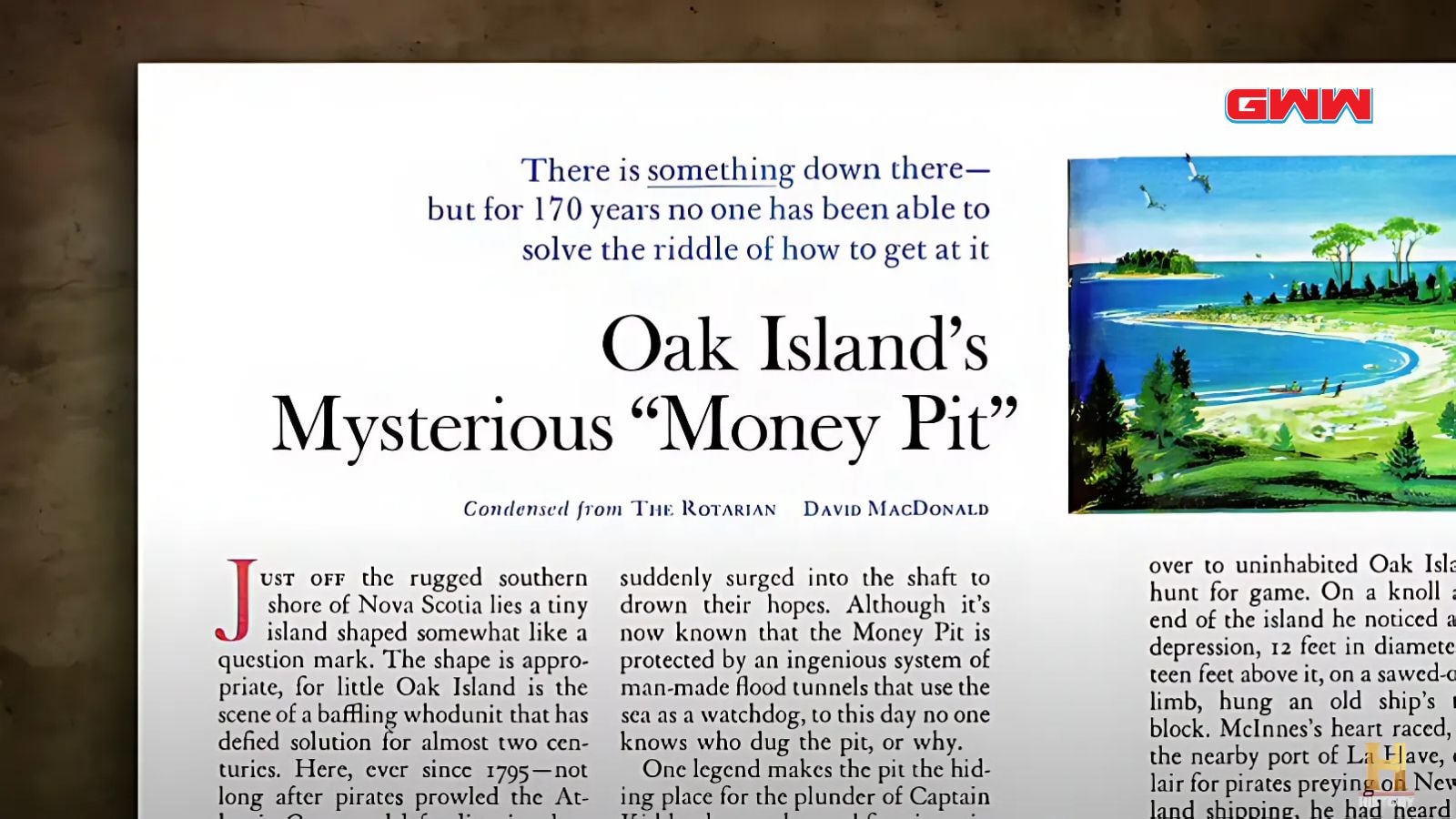 Readers Digest 65 in Tales from Oak Island Trailer