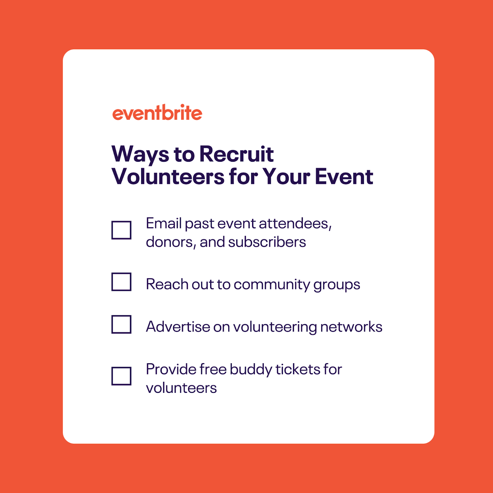 Ways to recruit volunteers for your event