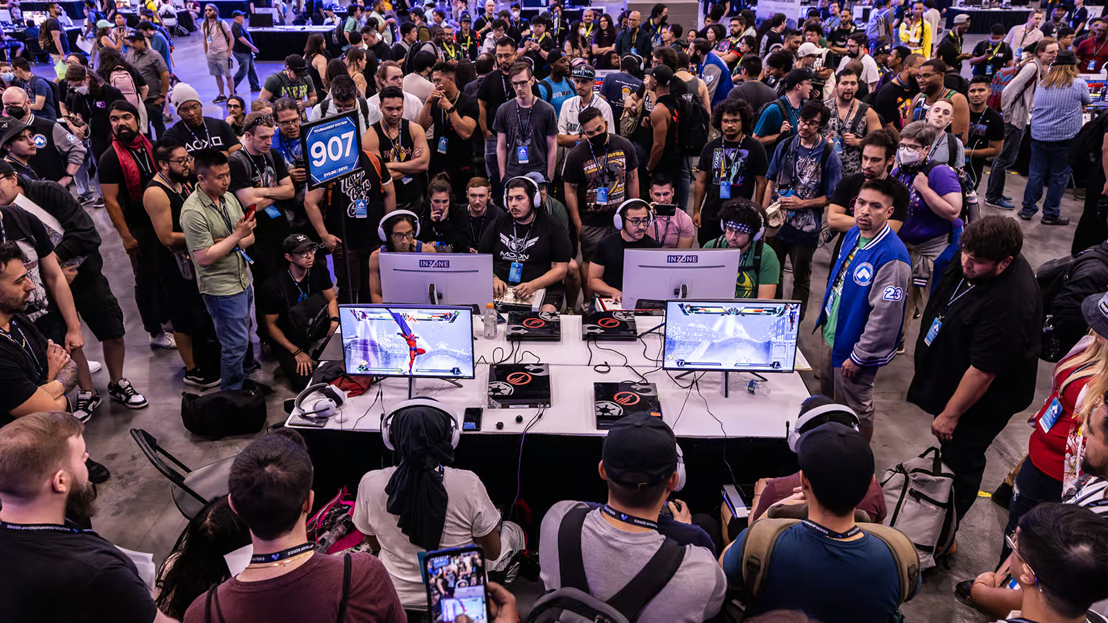 A crowd in an eSports event