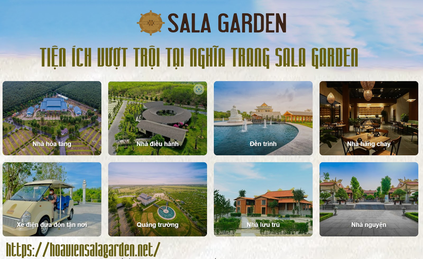 Tiện ích vượt trội tại Nghĩa Trang Sala Garden