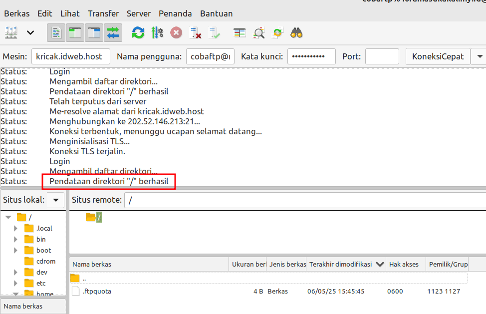 Cara Membuat Akun FTP cPanel