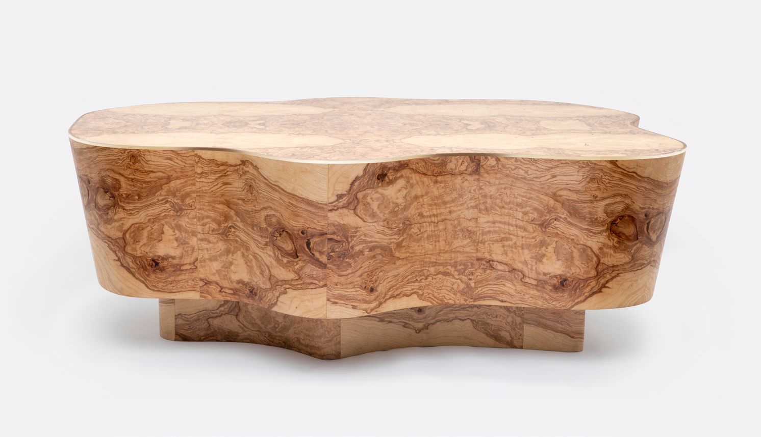 burl wood coffee table