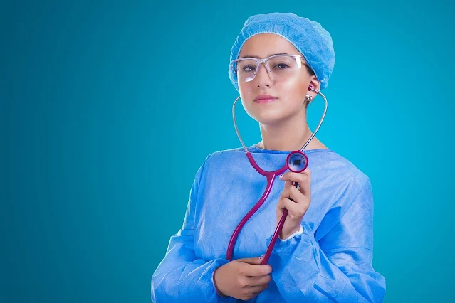 woman surgeon with scrubs