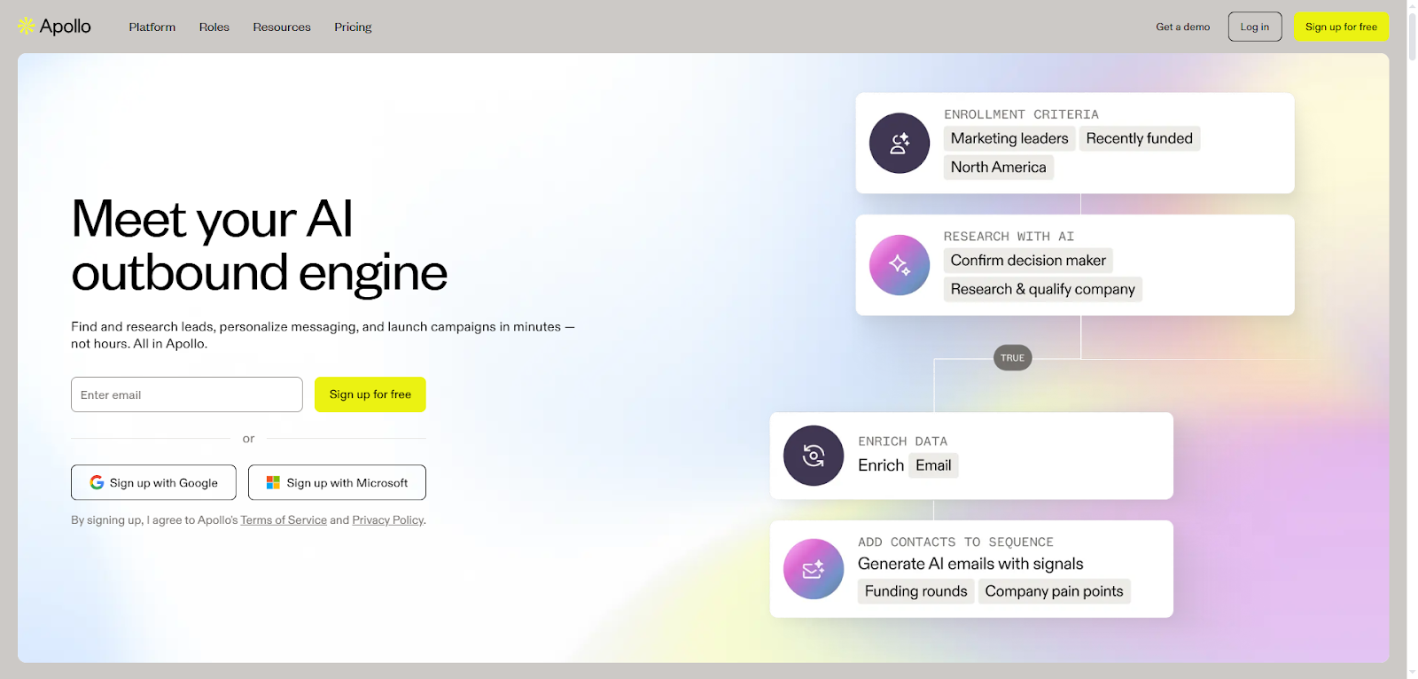 sales lead databases and one of them - apollo.io