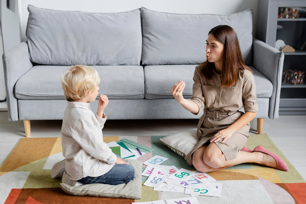 speech therapy with autistic child