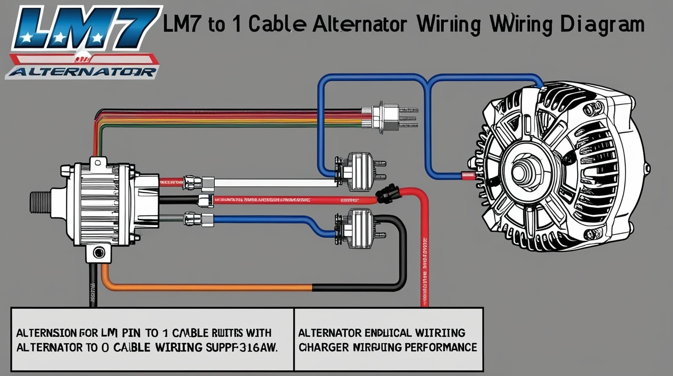 lm7 4 pin to 1 cable alternator wiring diagram chevy