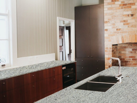 Bengal white granite on countertop