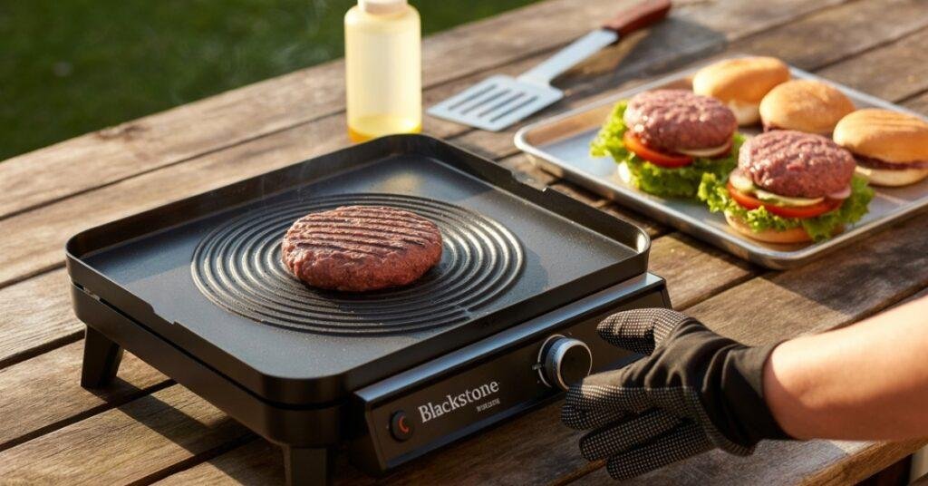 Preparing to Cook on a Blackstone