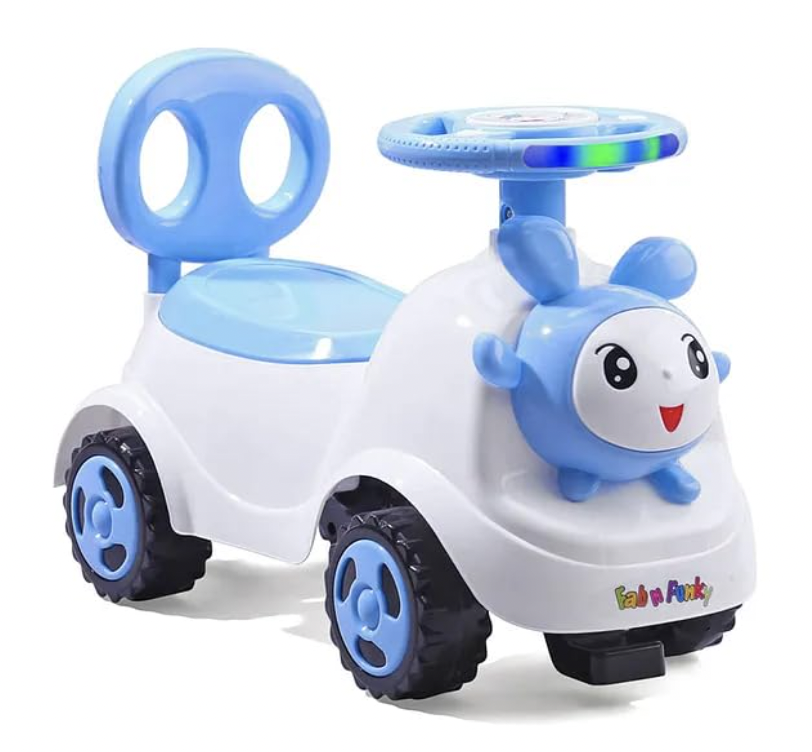 Baby Panda Deluxe Ride-On with LED Lights and Music and Under Seat Storage