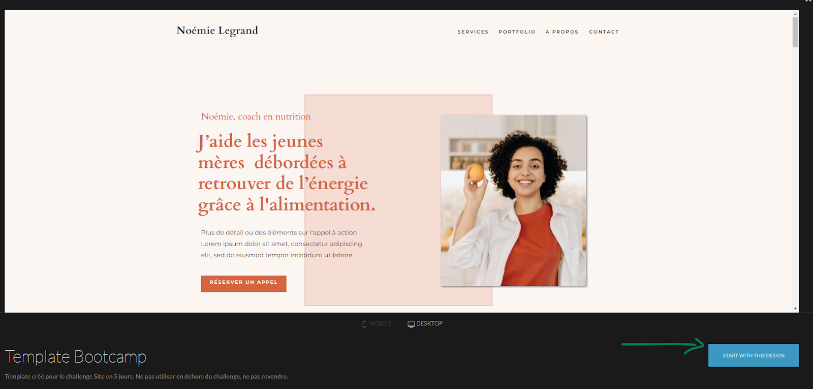 Sélection d'un template Showit pour commencer un site