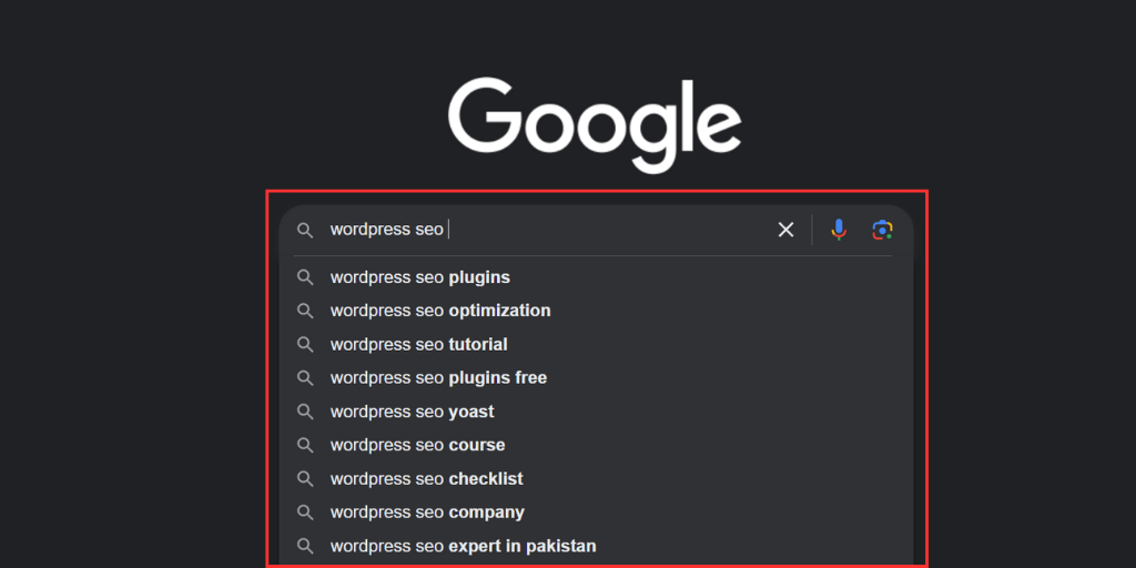 google auto complete