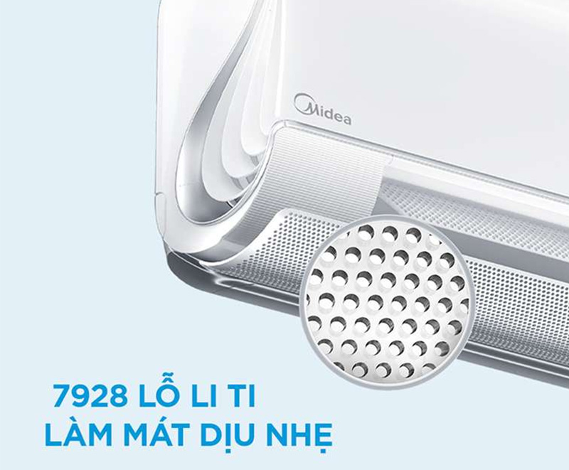 Làm lạnh dịu nhẹ với 7928 lỗ nhỏ li ở cánh đảo gió