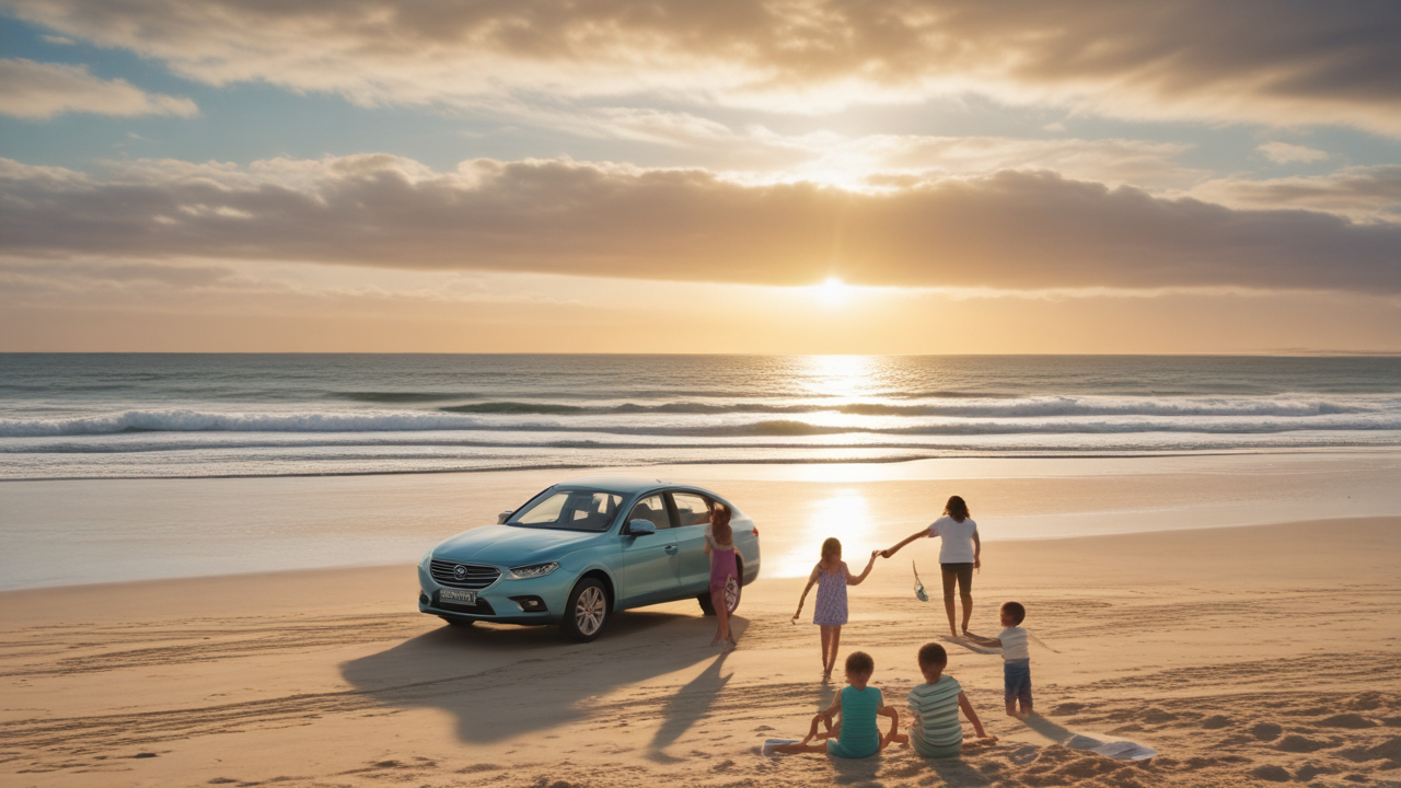 Family vacation at Adelaide beach