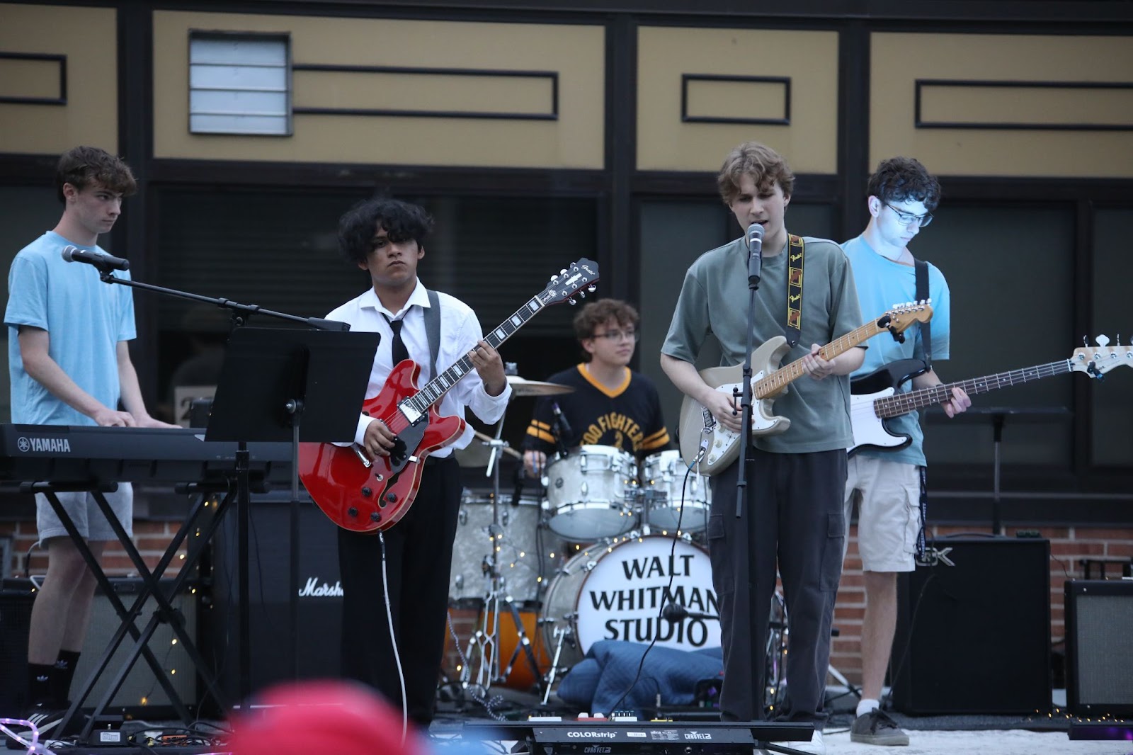 band of students on stage