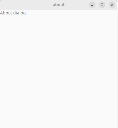 About dialog