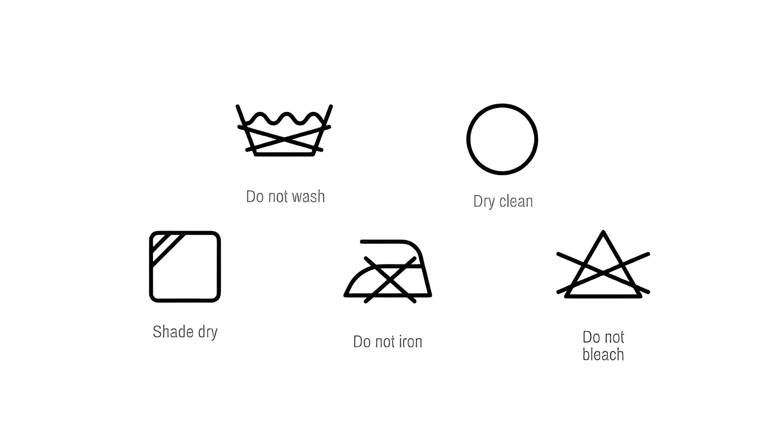 leather care label symbols