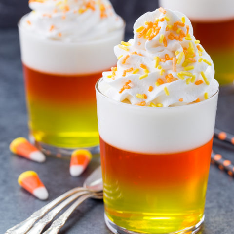 Candy Corn Jello Cups