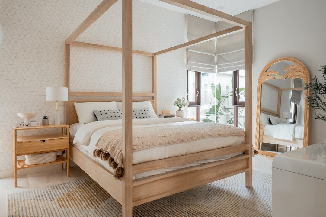 Geometric Hex, Wallpaper in Bedroom