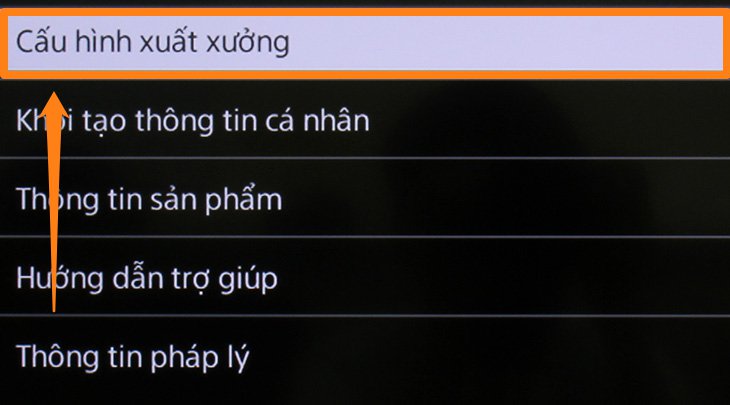 Chọn Cấu hình xuất xưởng