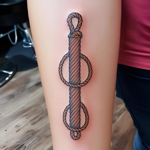 Climbing Rope Tattoo