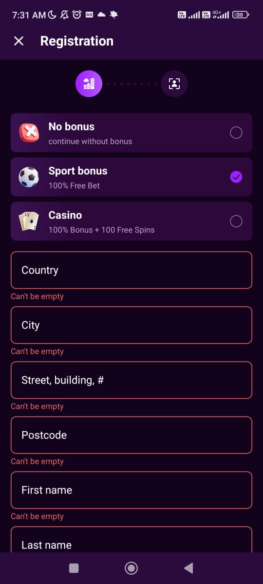 Crear cuenta tonybet