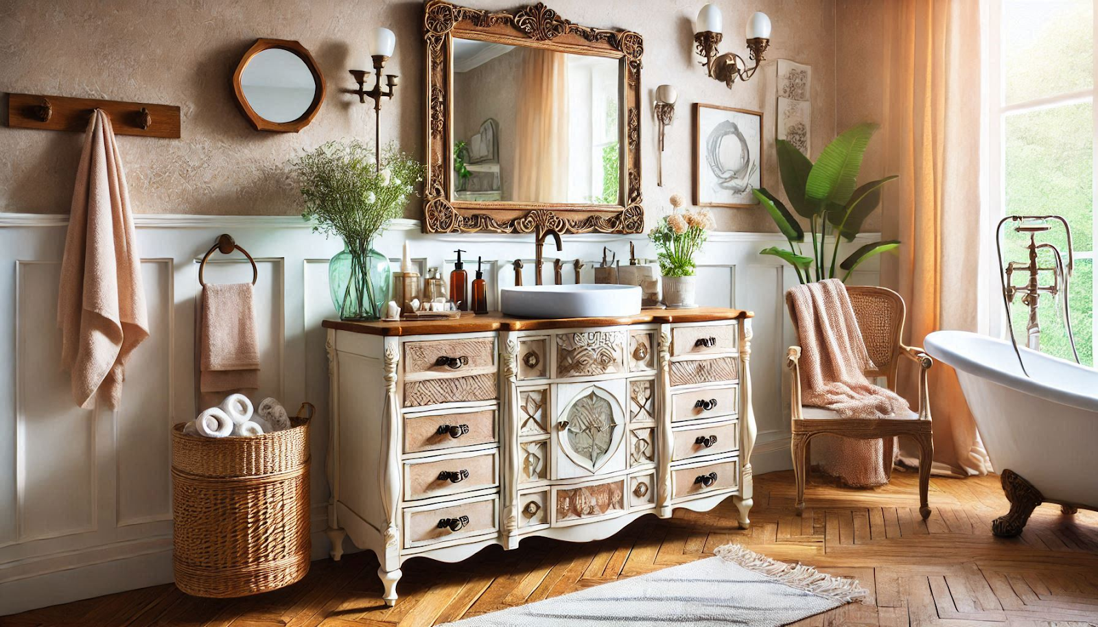 Transformin Old Dressers into Chic and Functional Bathroom Vanities