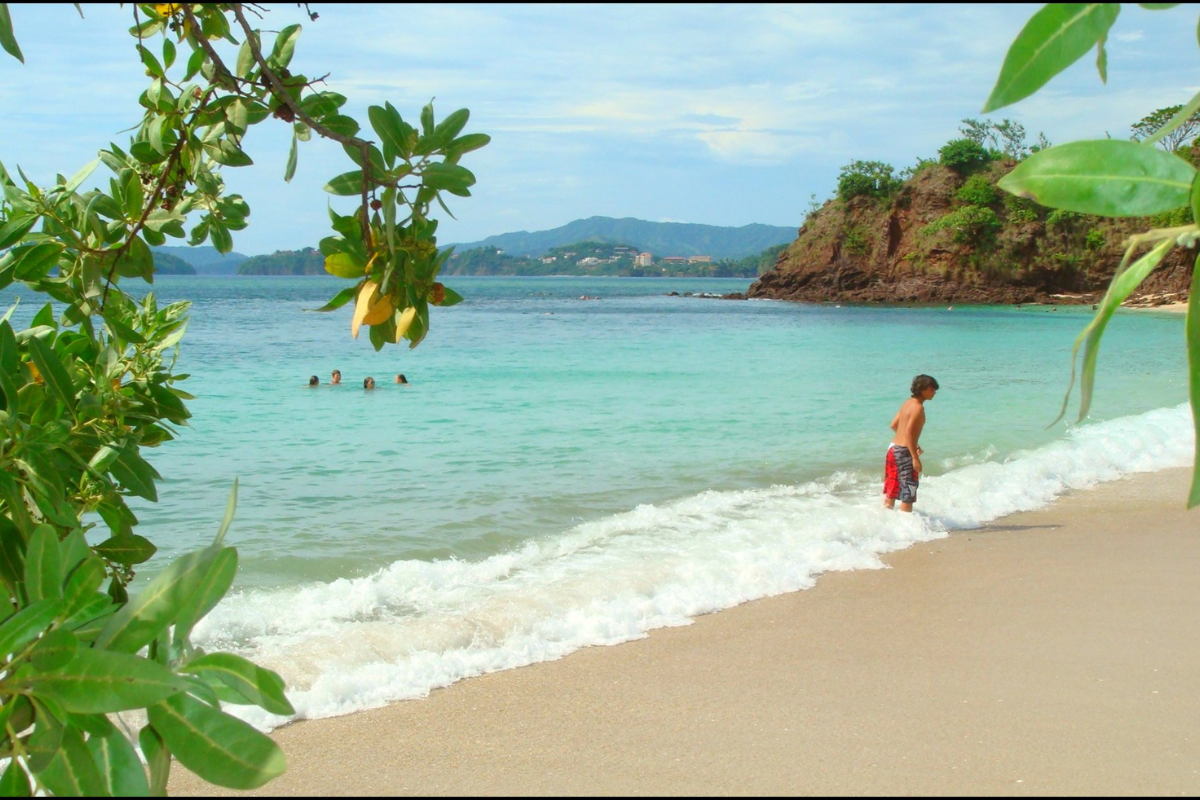 A boy enjoying on Playa Conchal