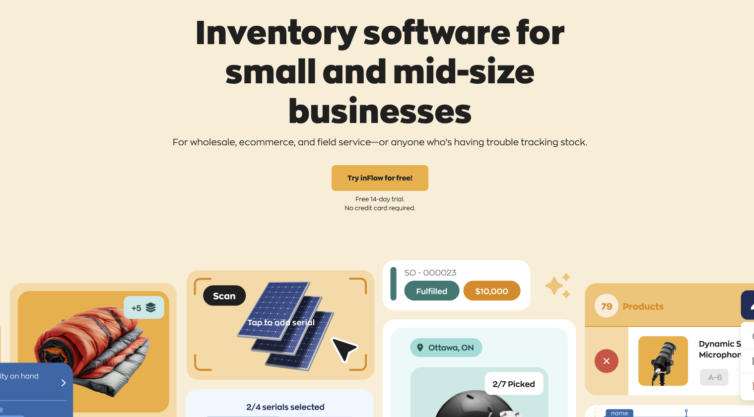 inFlow Inventory homepage