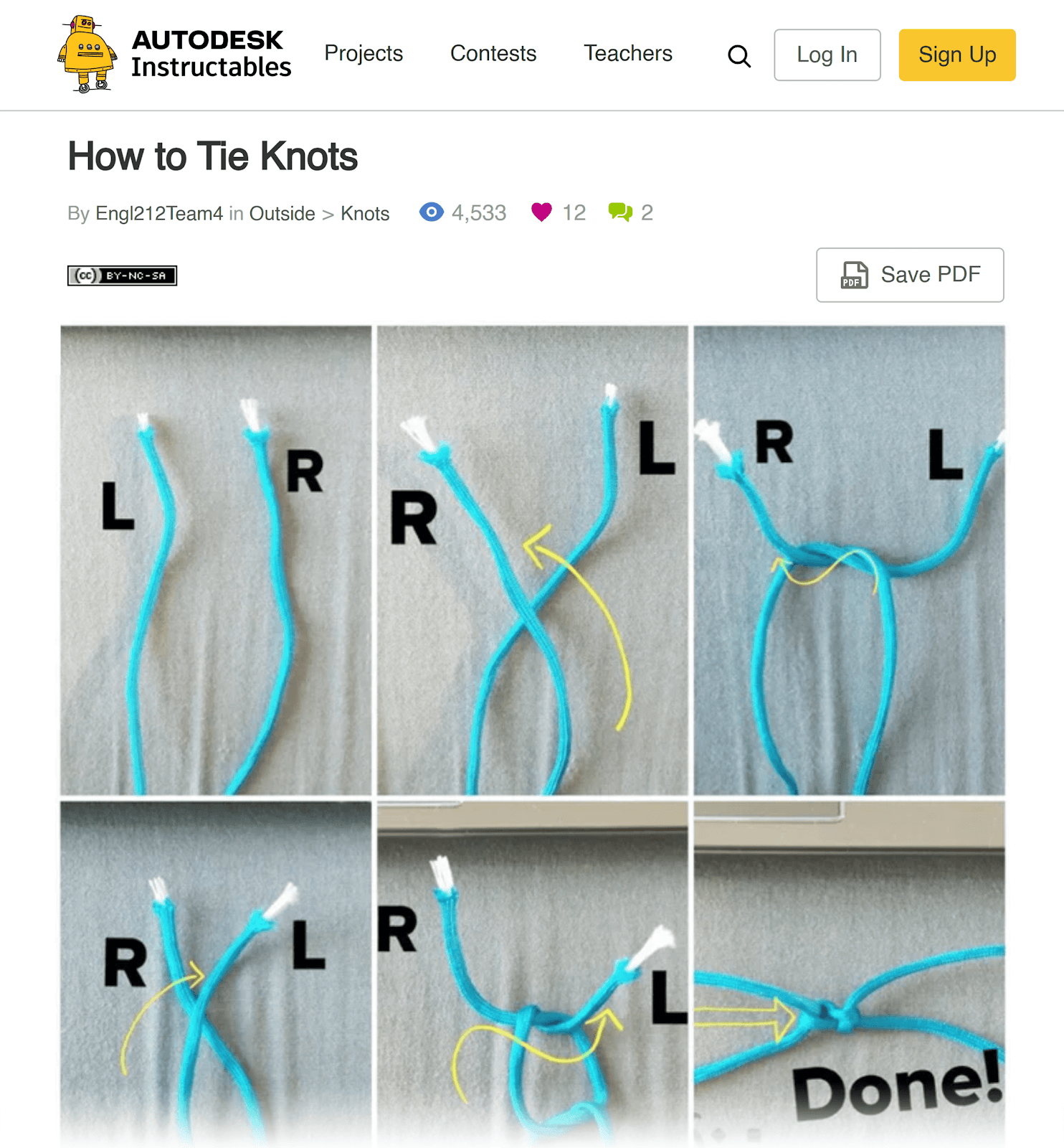 Instructables – Avoid massive images above the fold