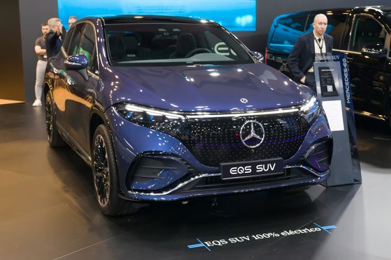 Mercedes-Benz EQS SUV на виставці в Барселоні. Фото: Depositphotos