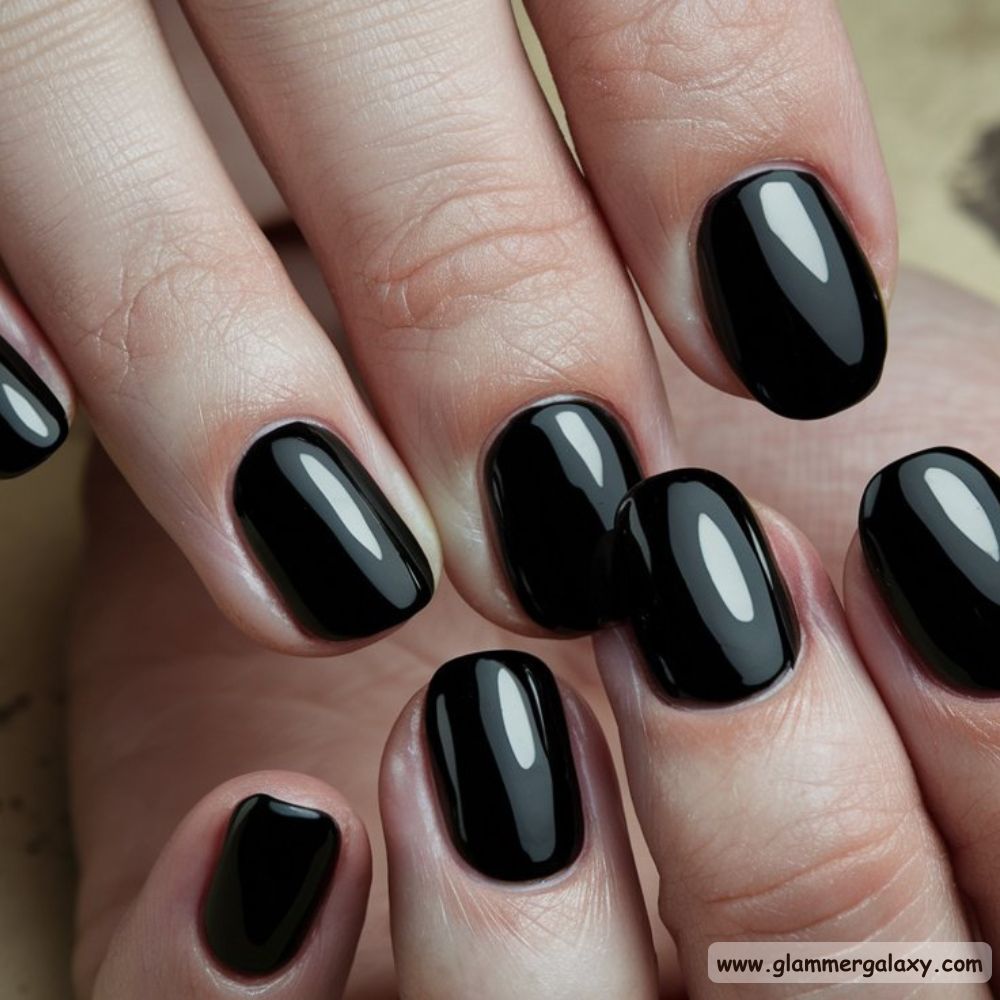 End of Summer Nails having Timeless Black Design