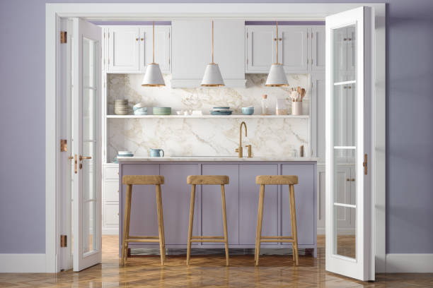 purple kitchen