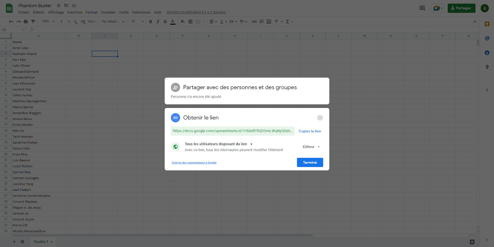 Último paso para importar contactos de Facebook a Linkedin