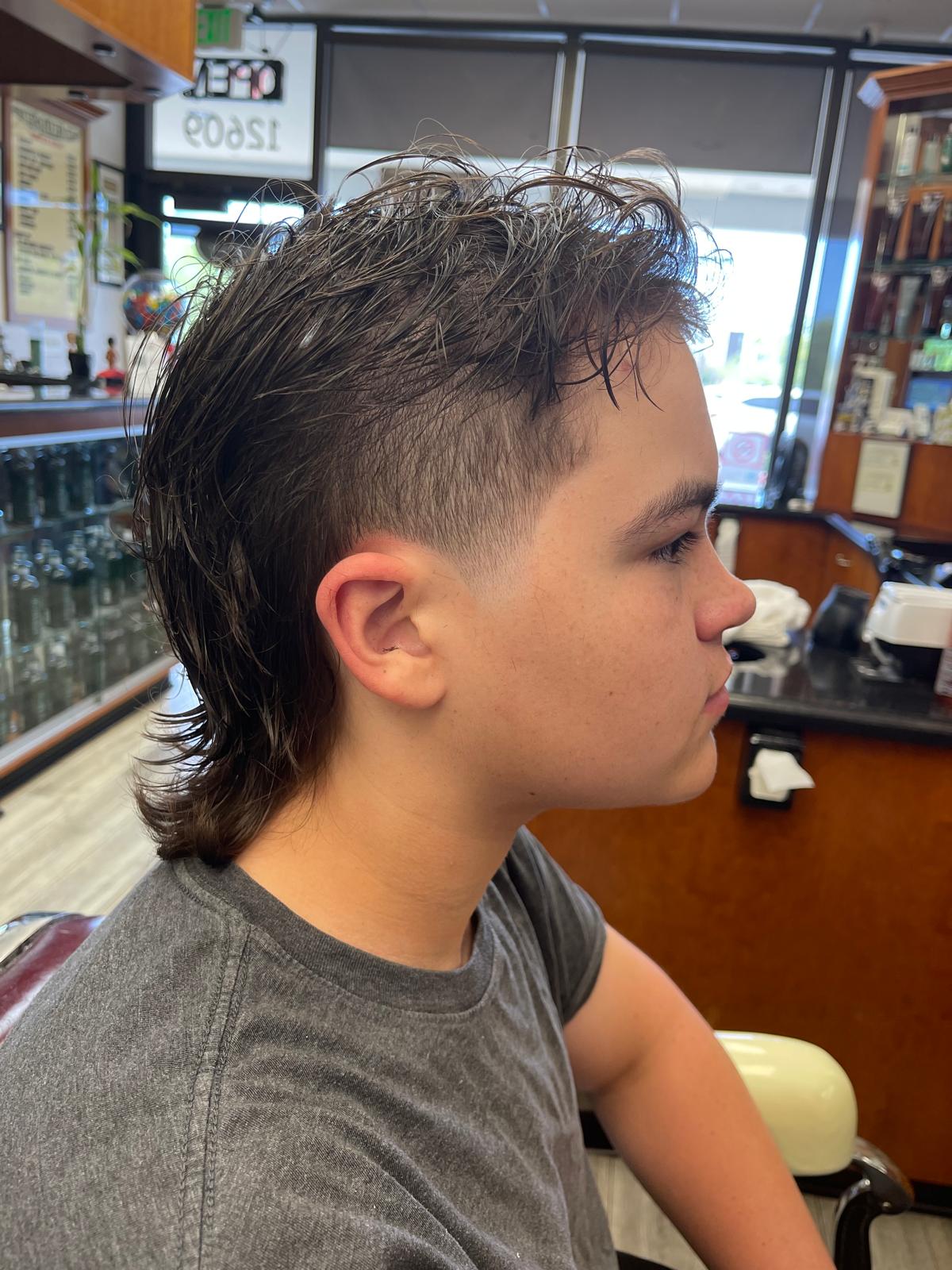 Young teen Haircut at Classic Barbershop 